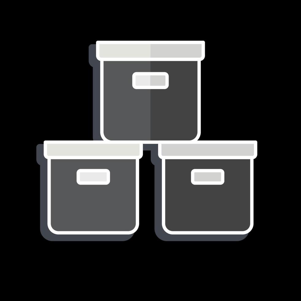 Icon Box. related to Office symbol. glossy style. simple design illustration vector