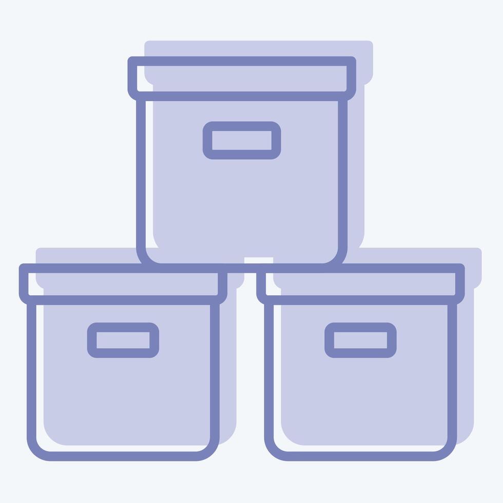 Icon Box. related to Office symbol. two tone style. simple design illustration vector
