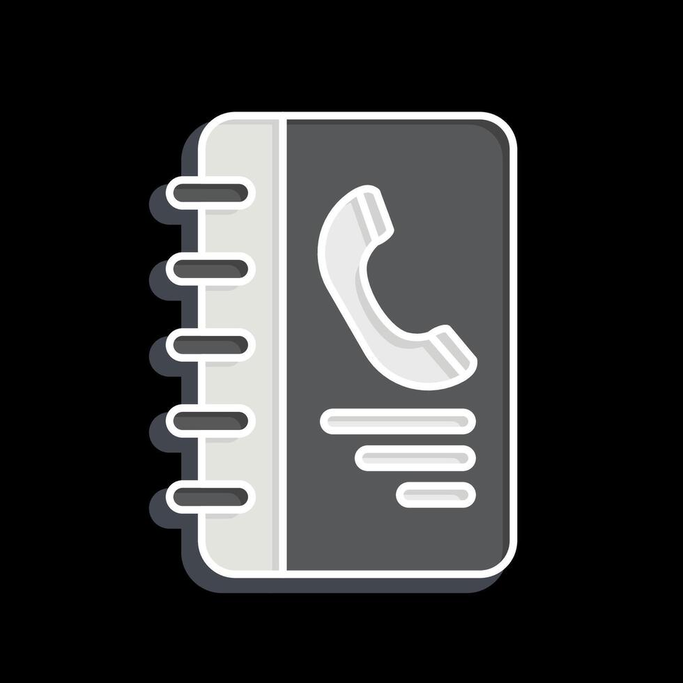 Icon Contact Book. related to Office symbol. glossy style. simple design illustration vector