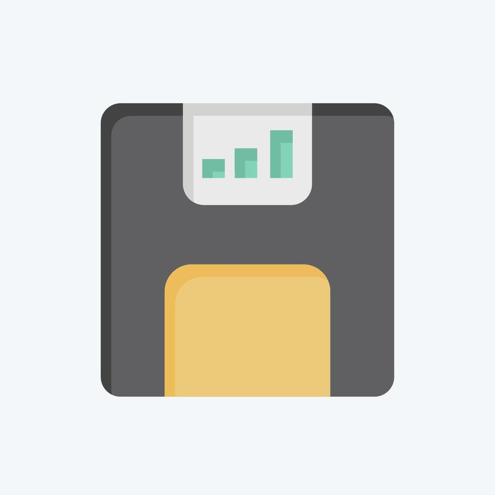 Icon Floppy Disk. related to Office symbol. flat style. simple design illustration vector