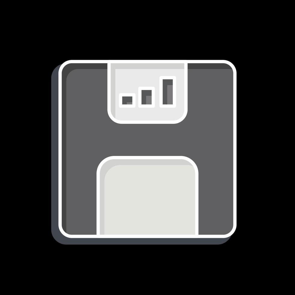 Icon Floppy Disk. related to Office symbol. glossy style. simple design illustration vector