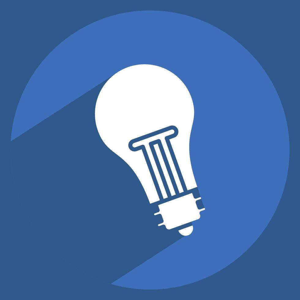 Icon Light. related to Office symbol. long shadow style. simple design illustration vector