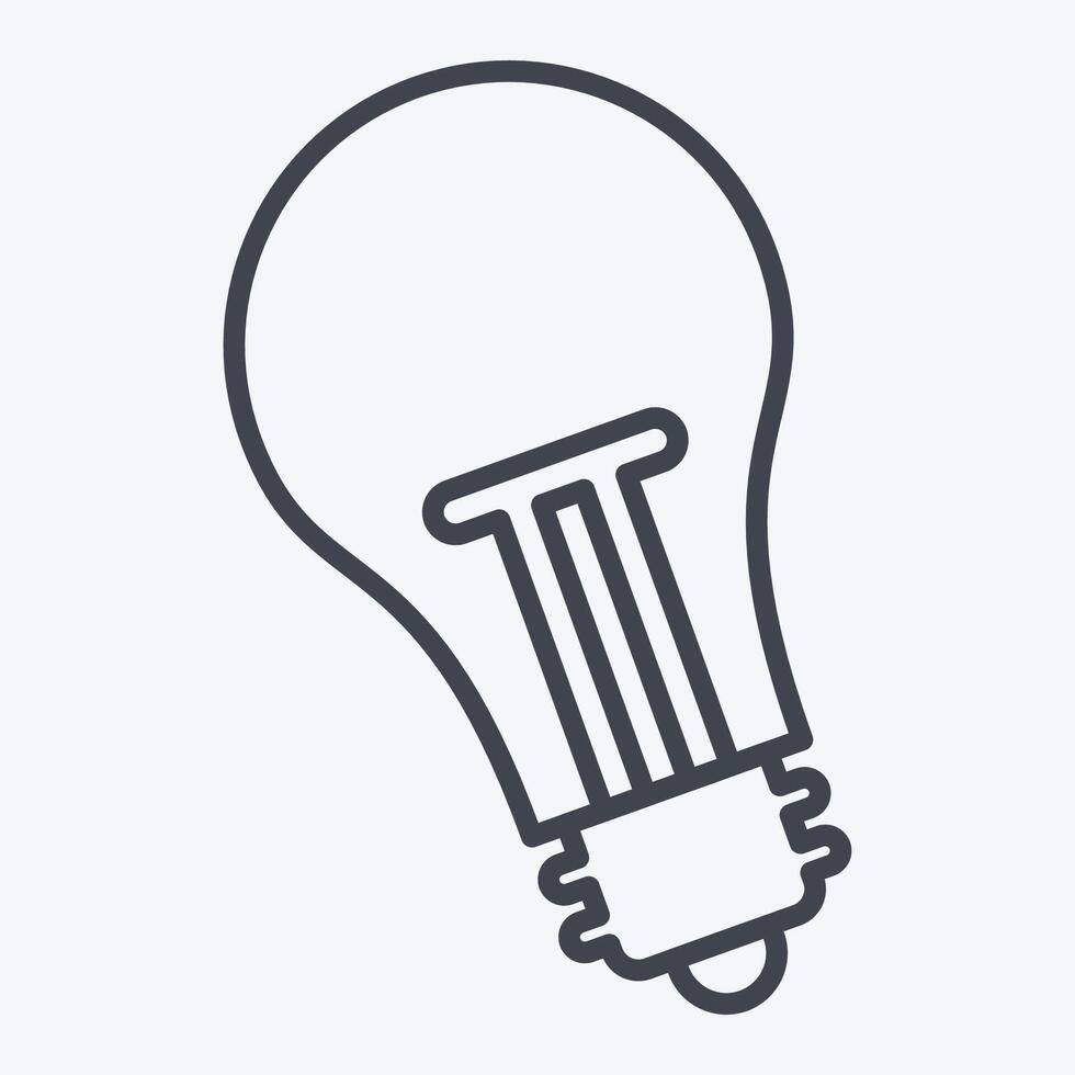 Icon Light. related to Office symbol. line style. simple design illustration vector
