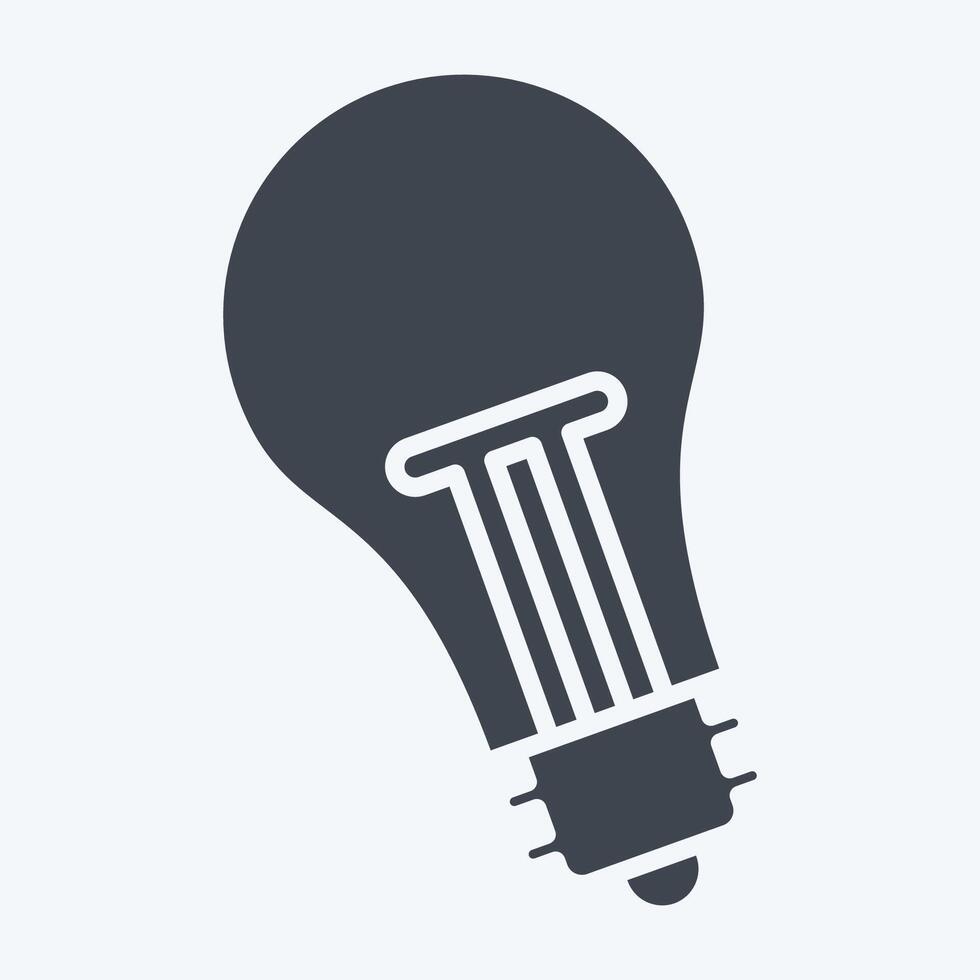 Icon Light. related to Office symbol. glyph style. simple design illustration vector