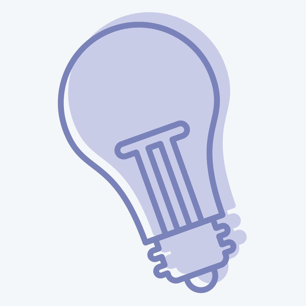Icon Light. related to Office symbol. two tone style. simple design illustration vector