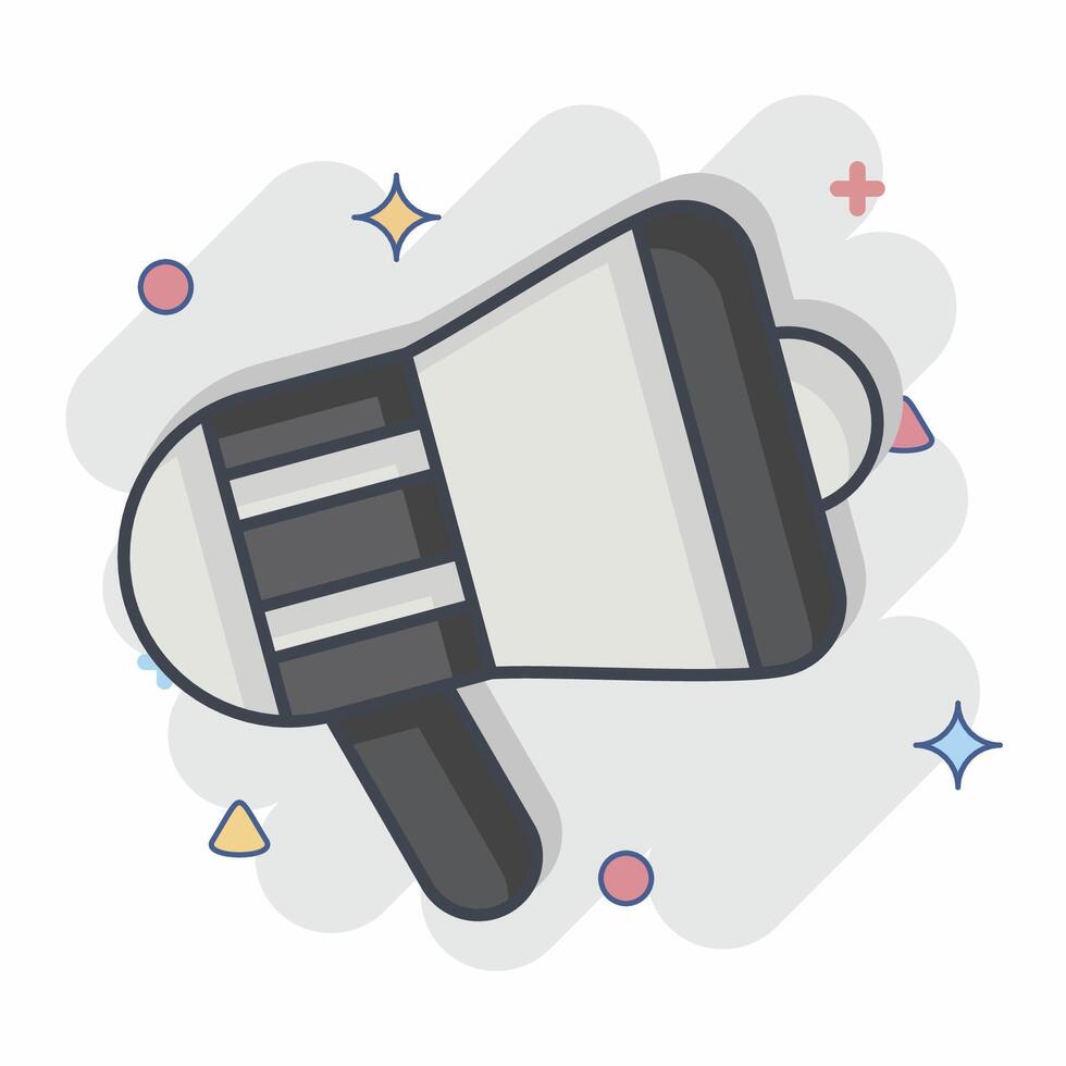 Icon Megaphone. related to Office symbol. comic style. simple design illustration vector