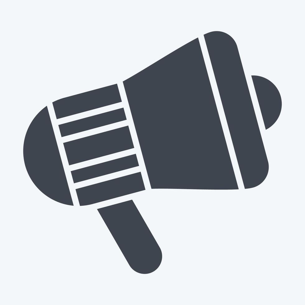 Icon Megaphone. related to Office symbol. glyph style. simple design illustration vector