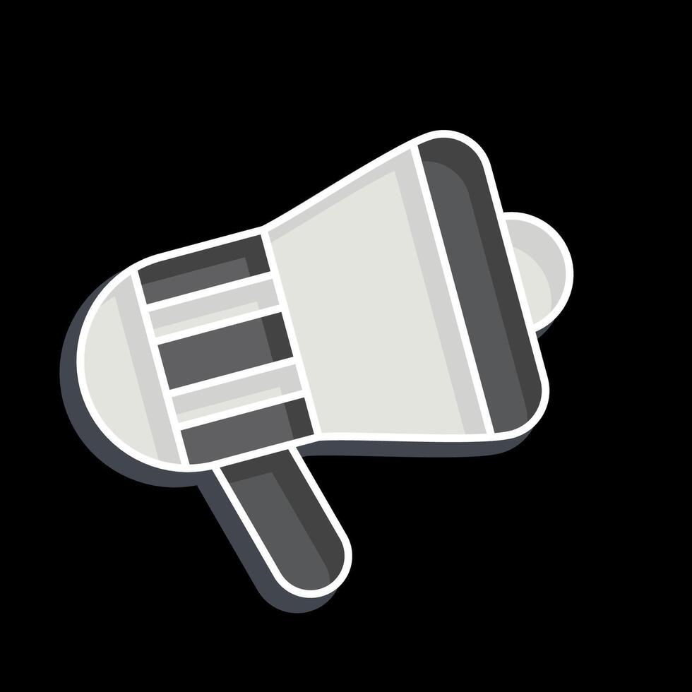 Icon Megaphone. related to Office symbol. glossy style. simple design illustration vector