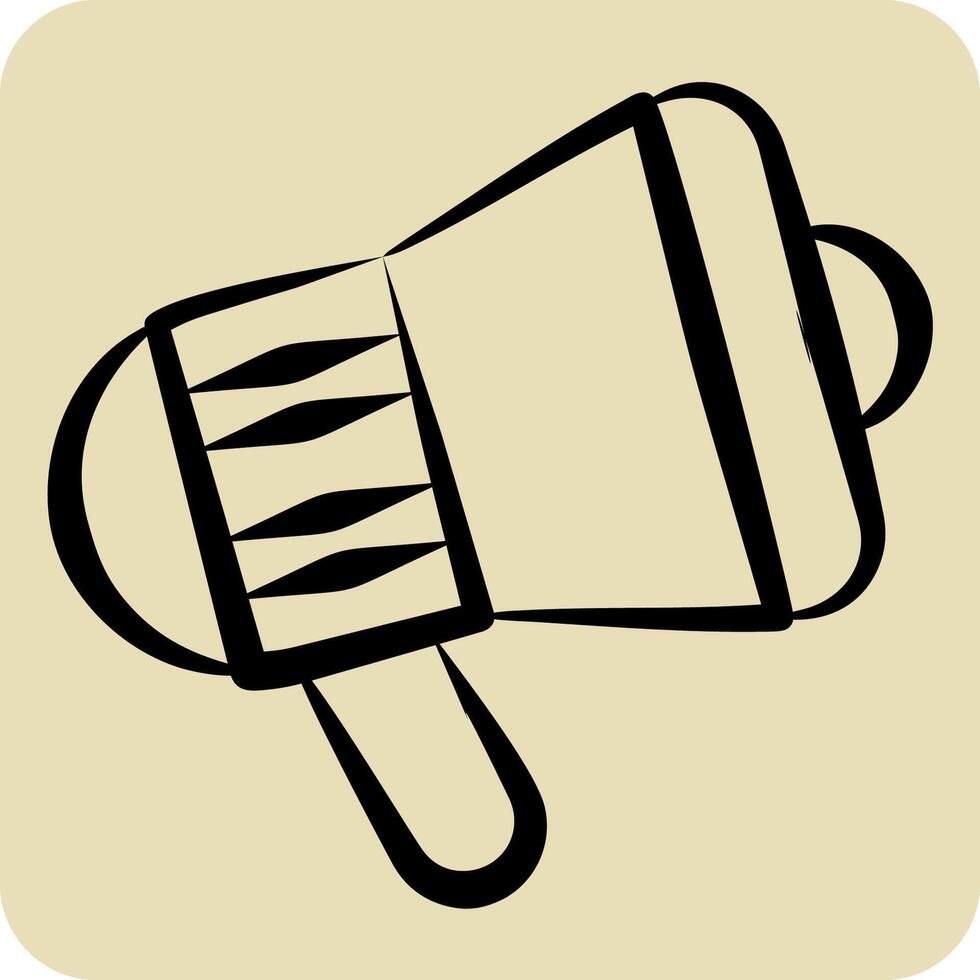 Icon Megaphone. related to Office symbol. hand drawn style. simple design illustration vector