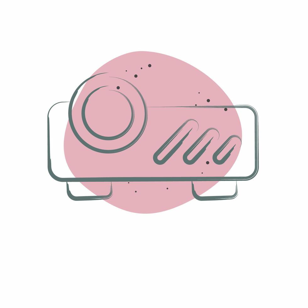 Icon Projector. related to Office symbol. Color Spot Style. simple design illustration vector