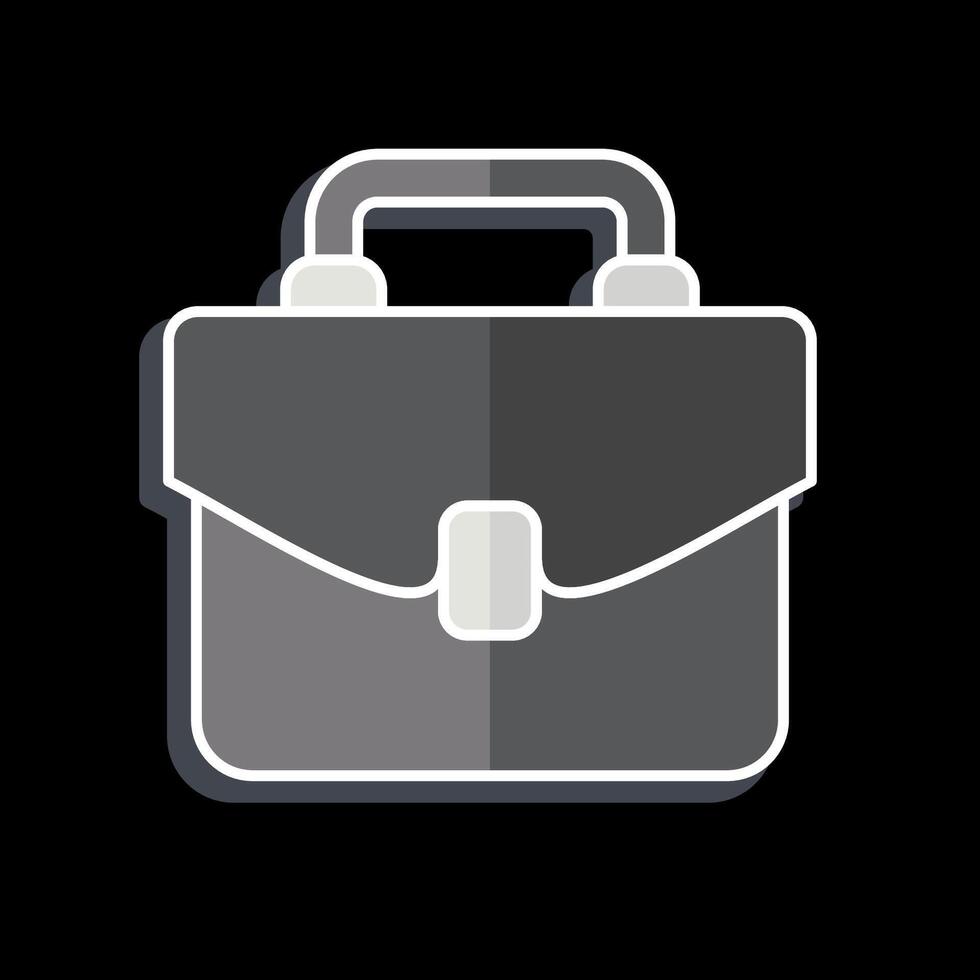 Icon Office Bag. related to Office symbol. glossy style. simple design illustration vector
