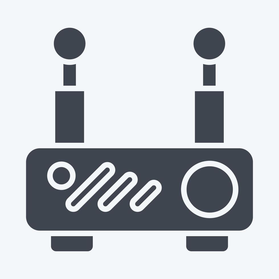 Icon Router. related to Office symbol. glyph style. simple design illustration vector