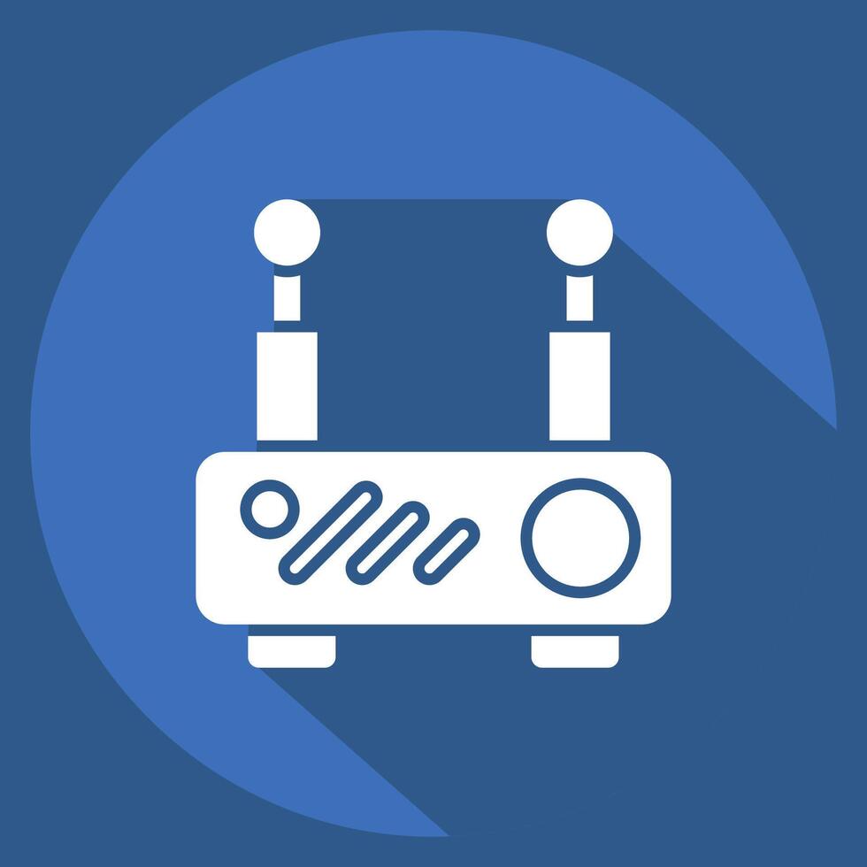Icon Router. related to Office symbol. long shadow style. simple design illustration vector