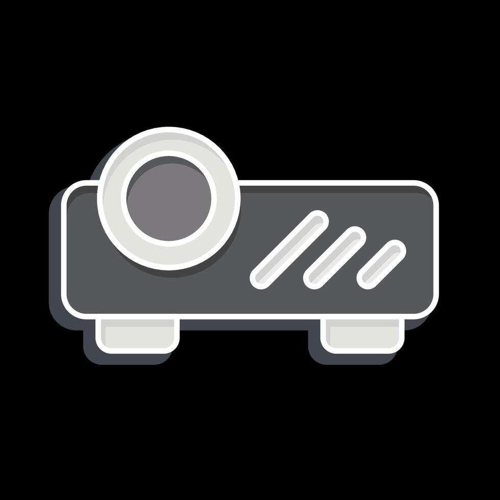 Icon Projector. related to Office symbol. glossy style. simple design illustration vector