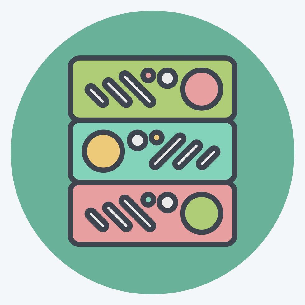 Icon Servers. related to Office symbol. color mate style. simple design ...