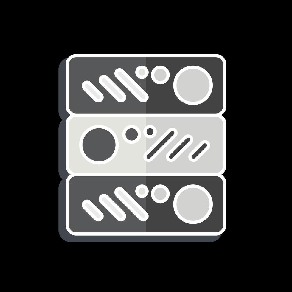 Icon Servers. related to Office symbol. glossy style. simple design illustration vector