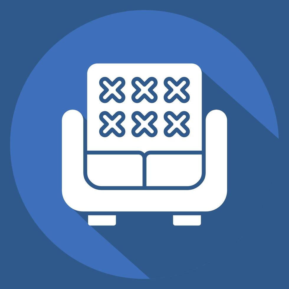 Icon Sofa. related to Office symbol. long shadow style. simple design illustration vector