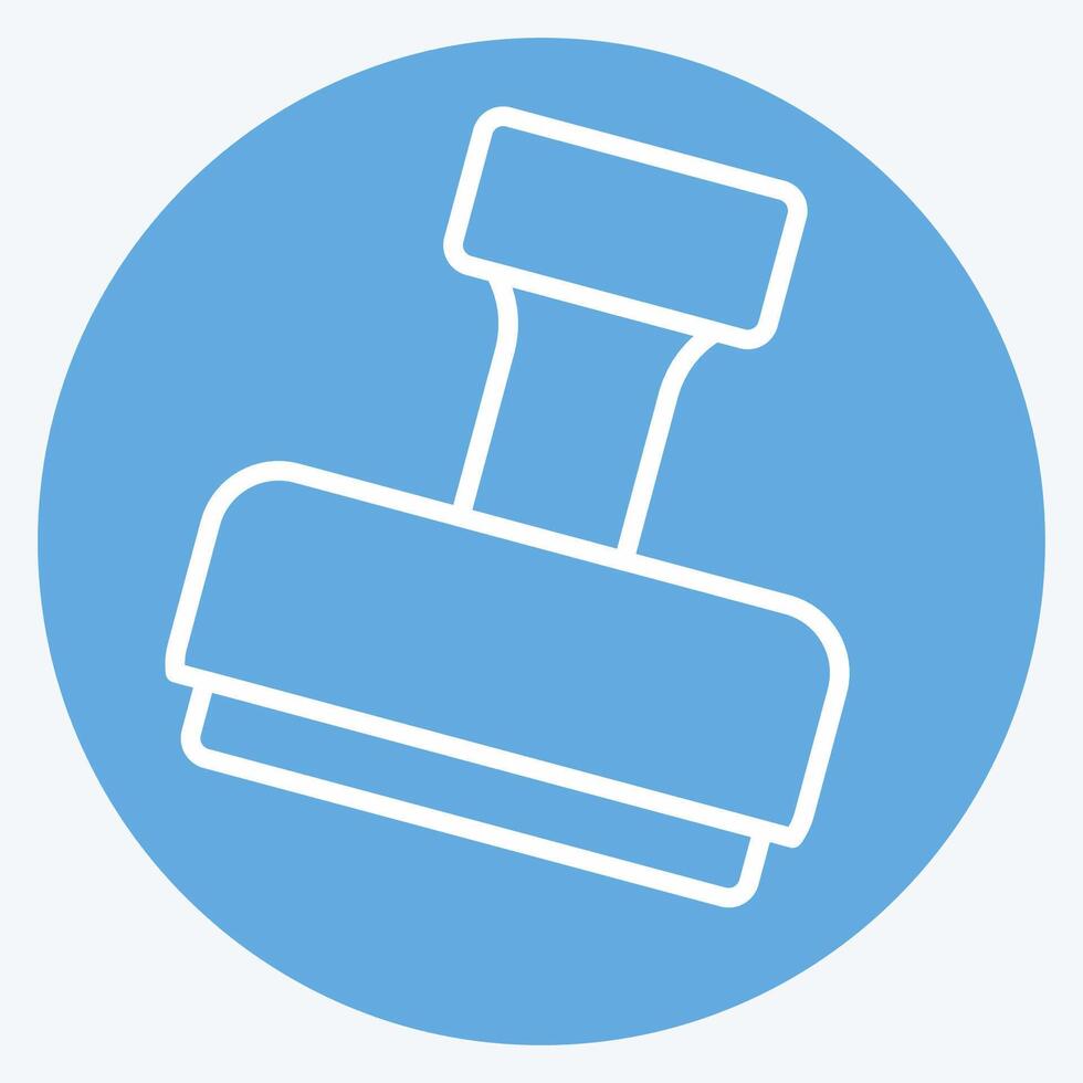 Icon Stamp. related to Office symbol. blue eyes style. simple design illustration vector