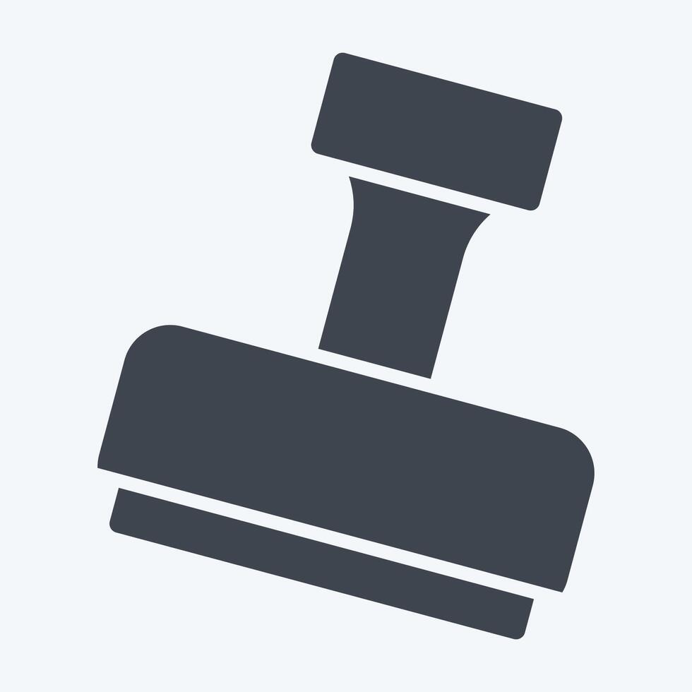Icon Stamp. related to Office symbol. glyph style. simple design illustration vector