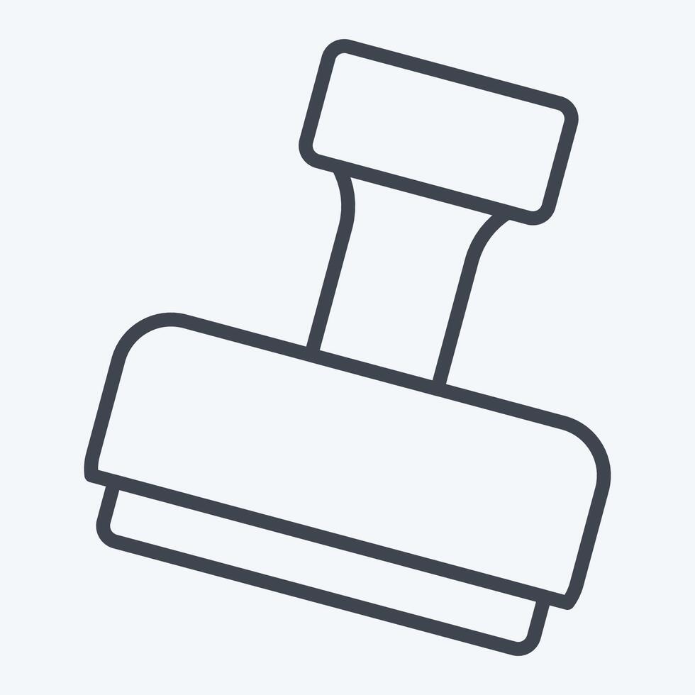 Icon Stamp. related to Office symbol. line style. simple design illustration vector