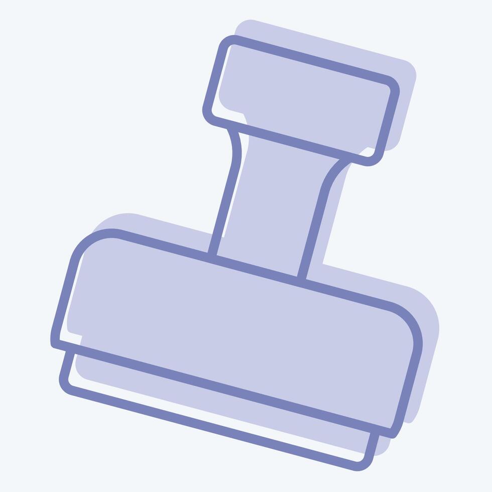 Icon Stamp. related to Office symbol. two tone style. simple design illustration vector
