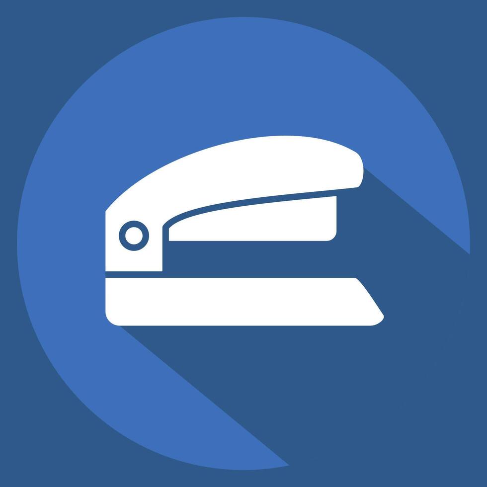 Icon Stapler. related to Office symbol. long shadow style. simple design illustration vector