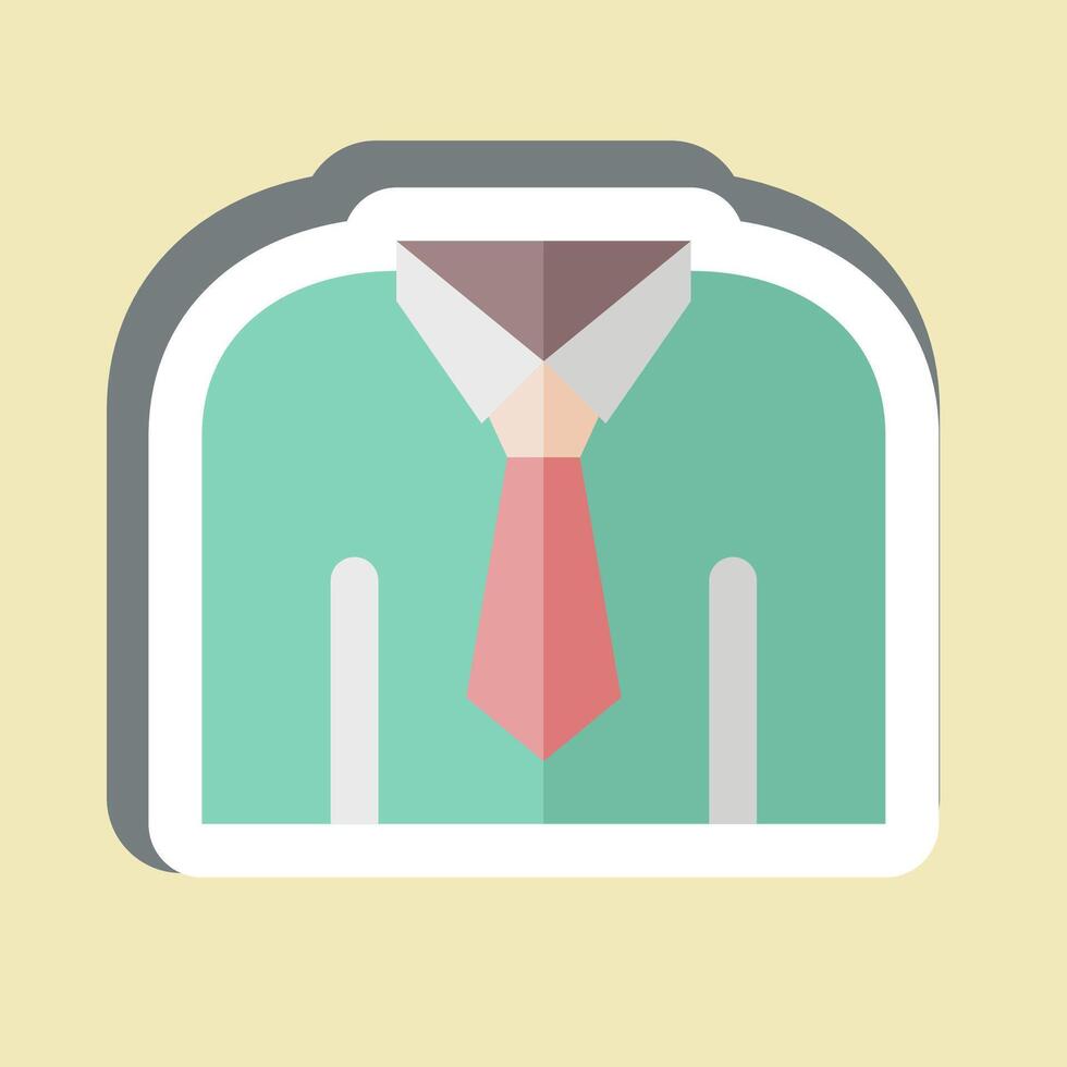 Sticker Shirt. related to Office symbol. simple design illustration vector