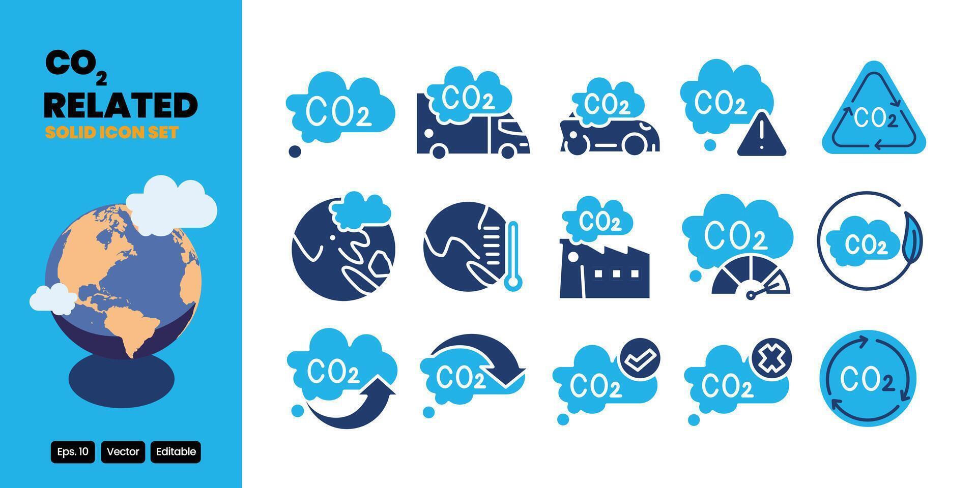 karbon dioxide related colored icon design good for web and mobile app vector