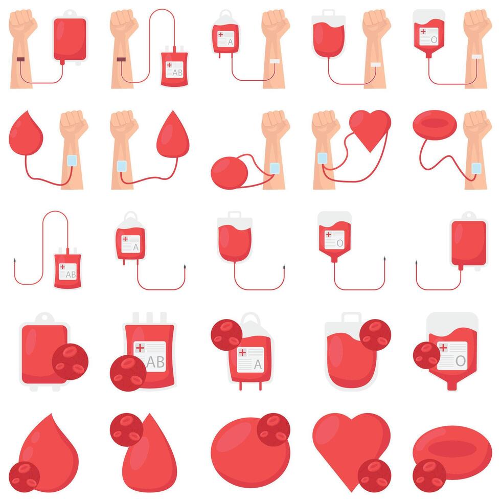Illustration of blood transfusion pack vector