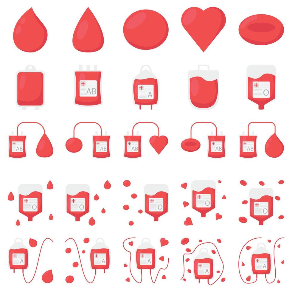 Illustration of blood transfusion pack vector