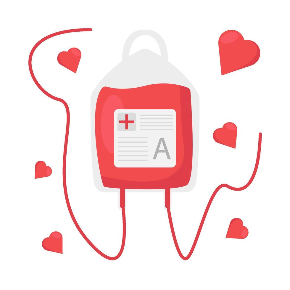 Illustration of blood transfusion vector