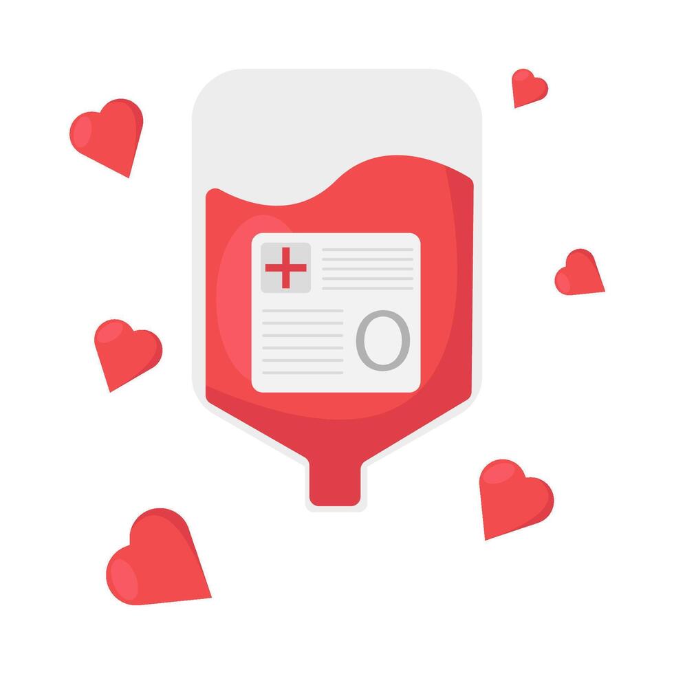 Illustration of blood transfusion vector