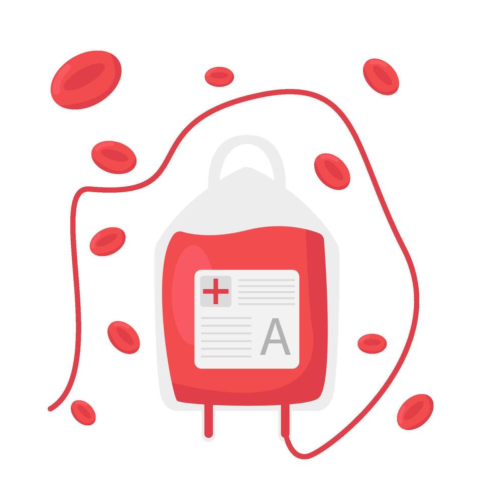 Illustration of blood transfusion vector