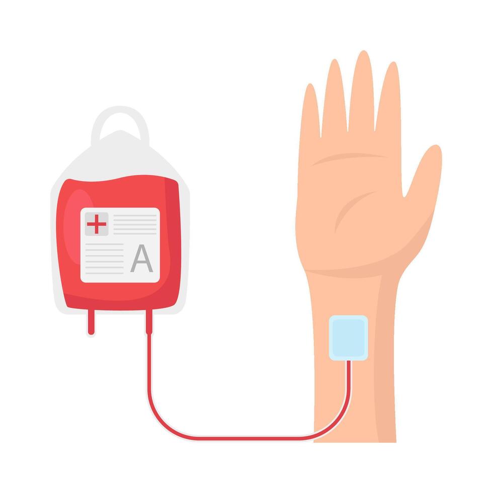 Illustration of blood transfusion vector