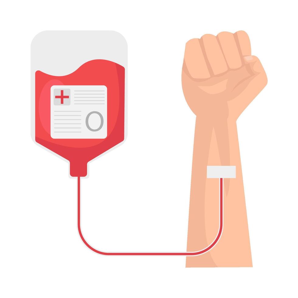 Illustration of blood transfusion vector