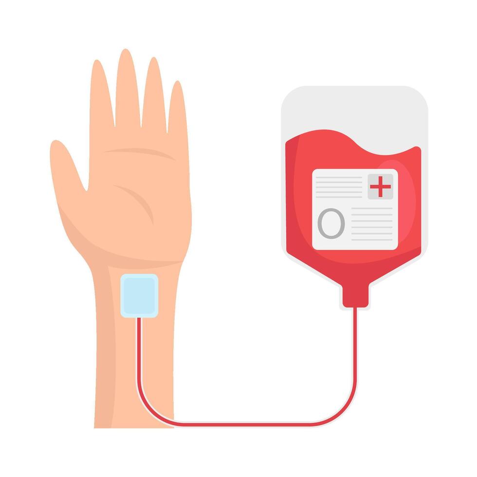 Illustration of blood transfusion vector