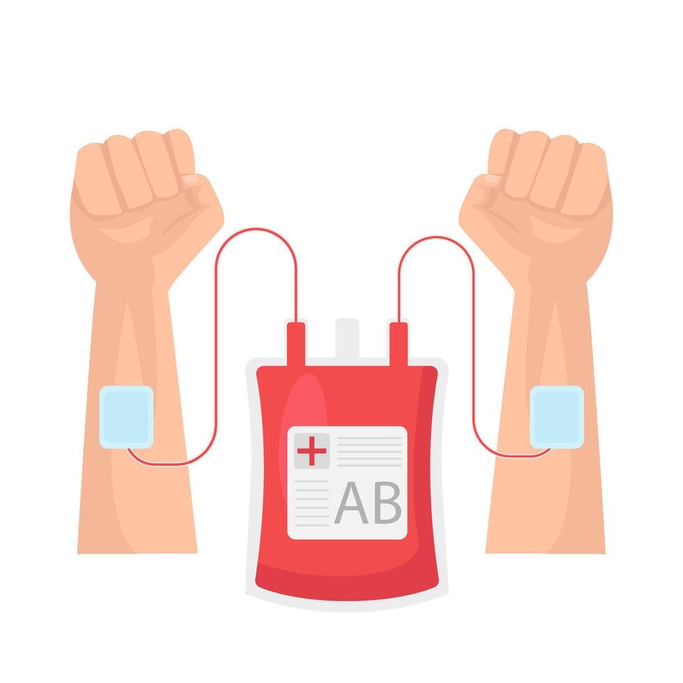 Illustration of blood transfusion vector