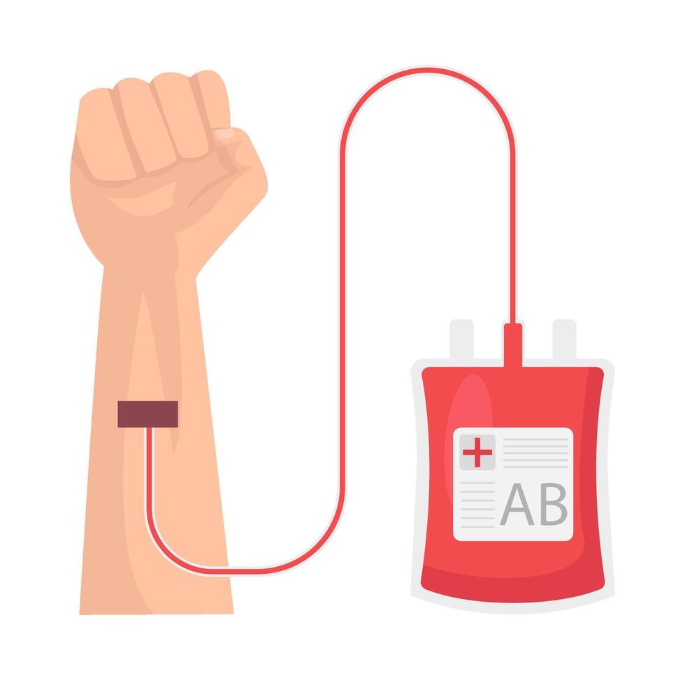 Illustration of blood transfusion vector