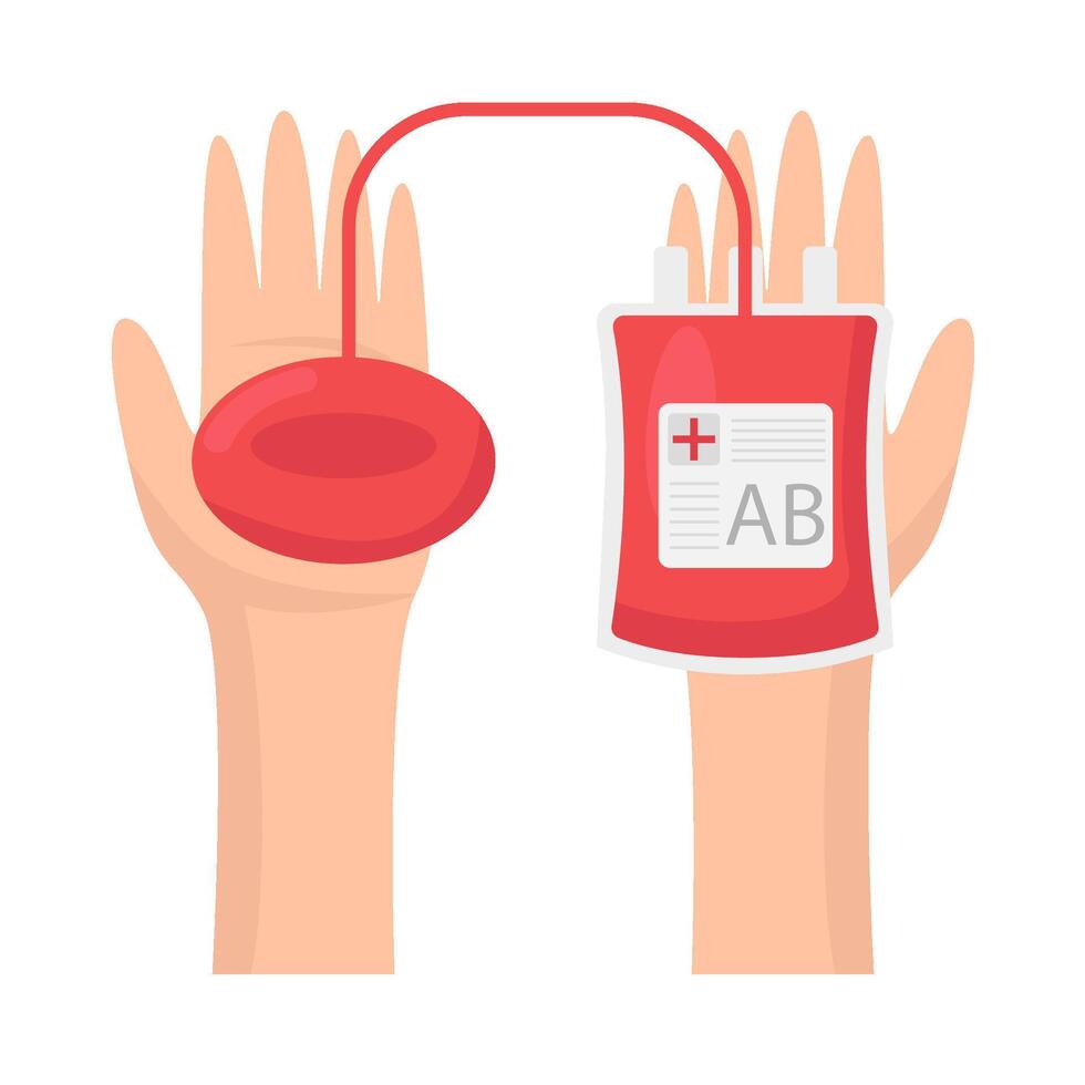 Illustration of blood transfusion vector