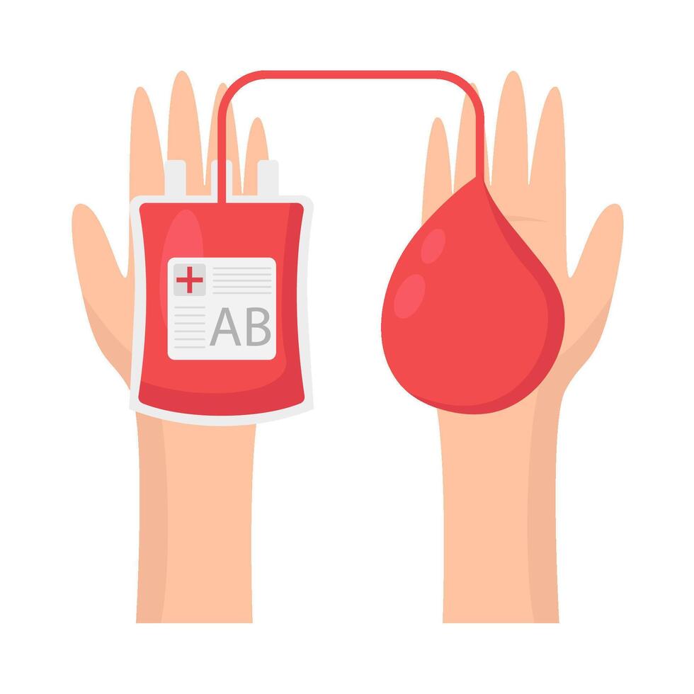 Illustration of blood transfusion vector