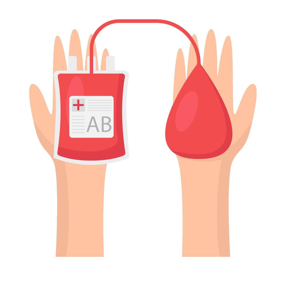 Illustration of blood transfusion vector