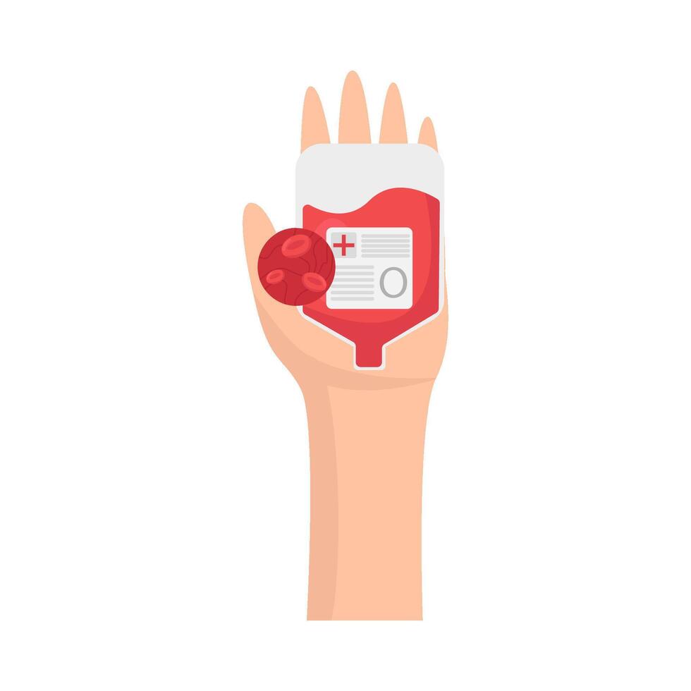 Illustration of blood transfusion vector