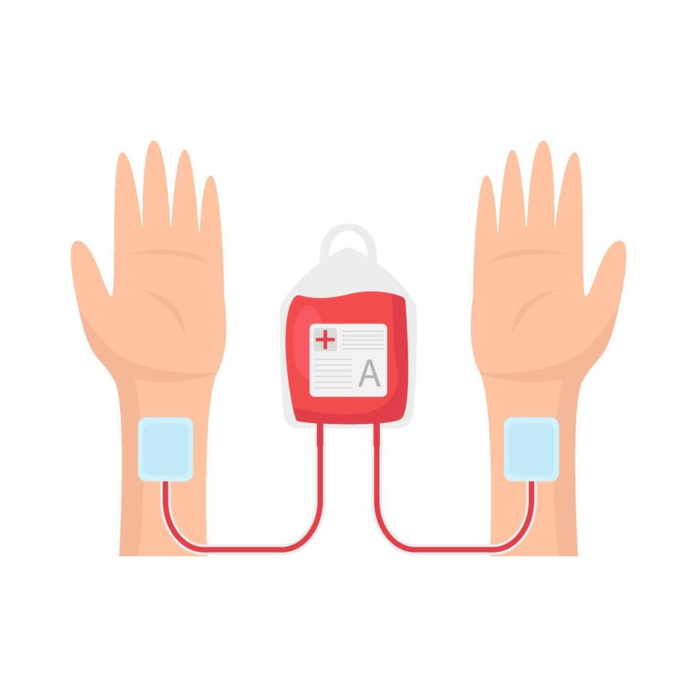 Illustration of blood transfusion vector