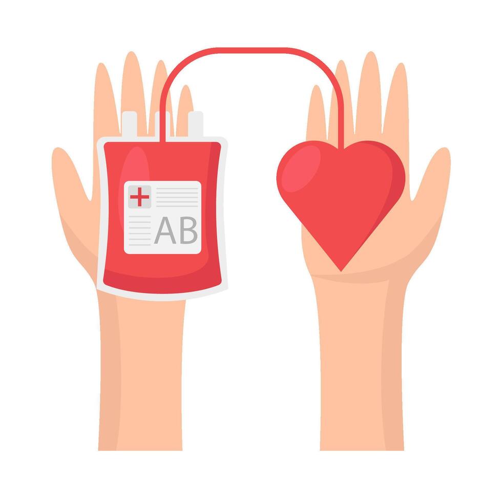 Illustration of blood transfusion vector