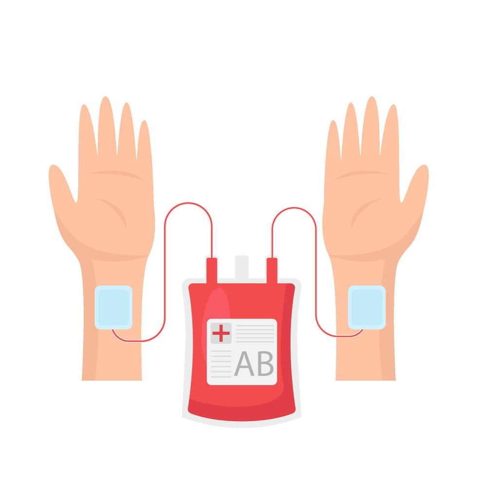 Illustration of blood transfusion vector