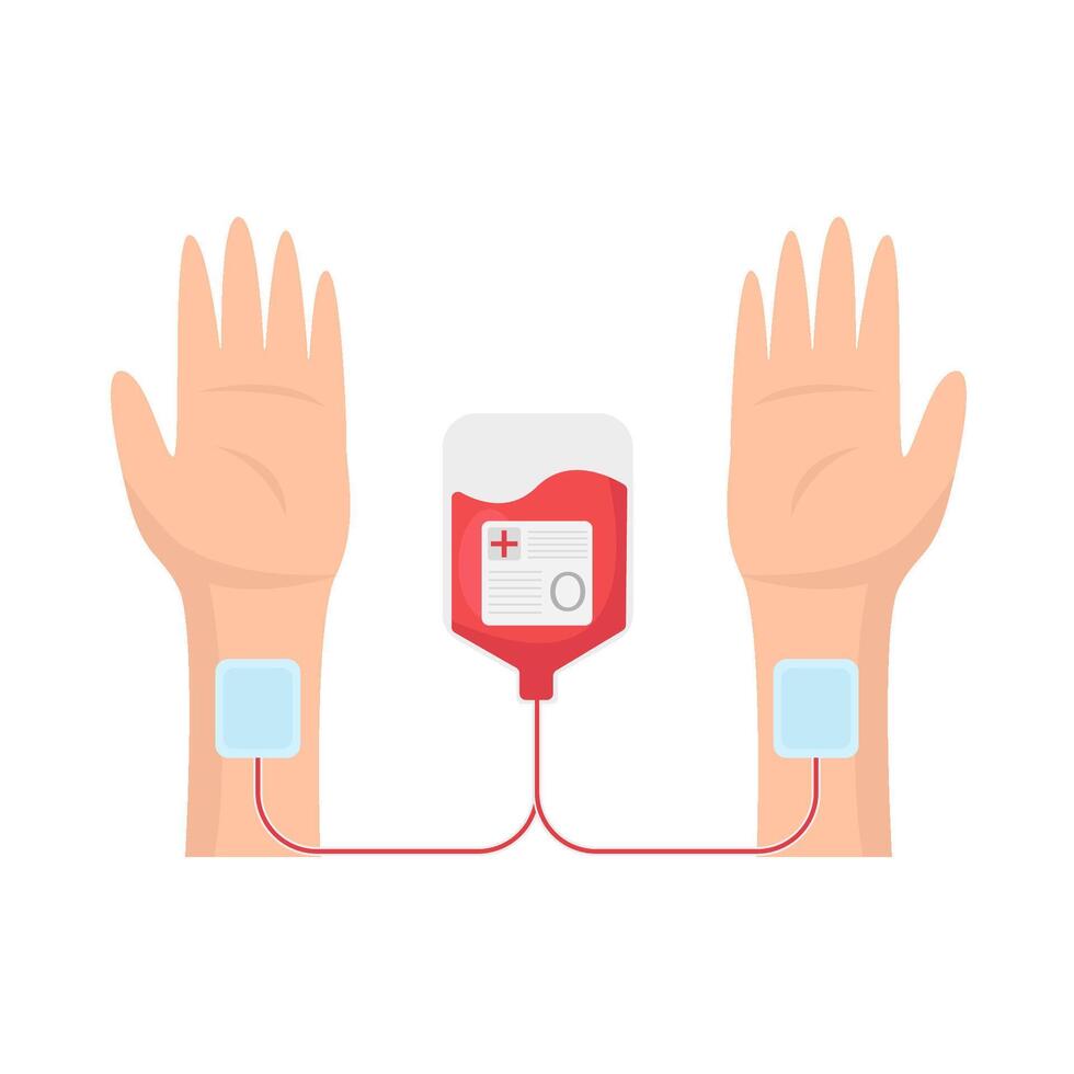 Illustration of blood transfusion vector