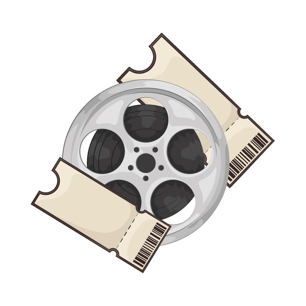 Illustration of film ticket vector