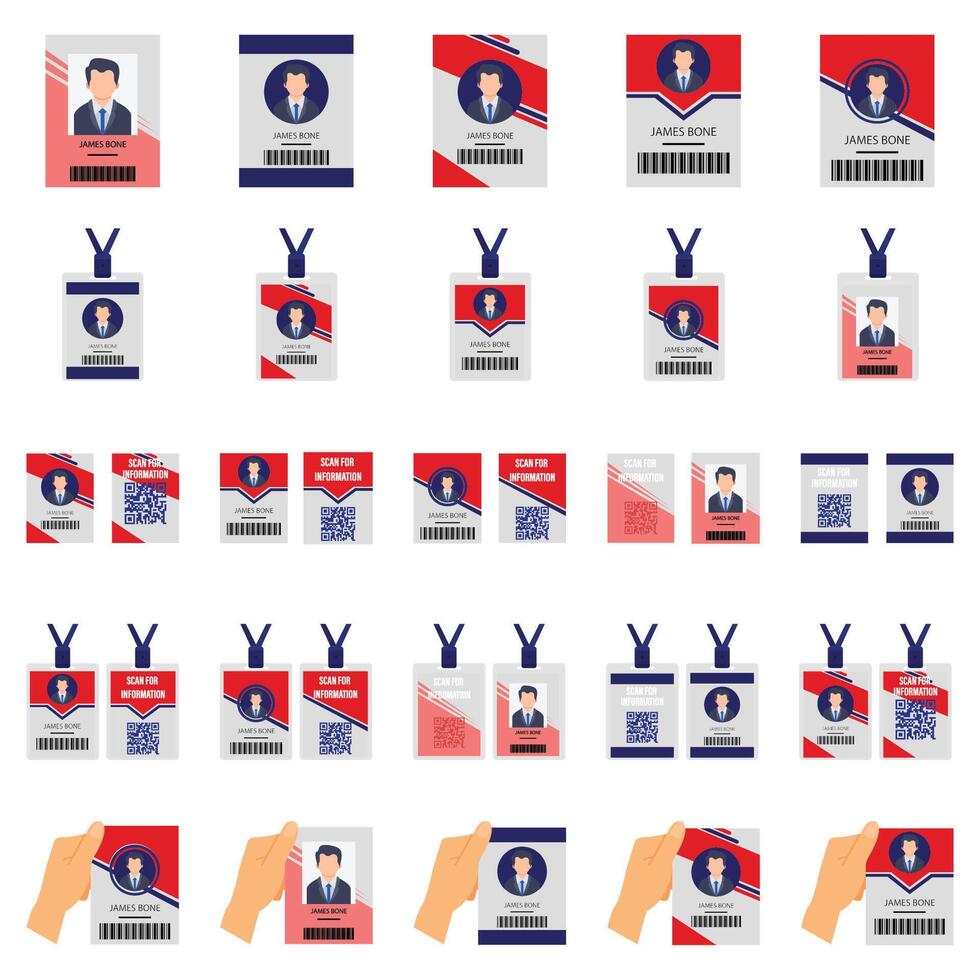 illustration of id card pack vector