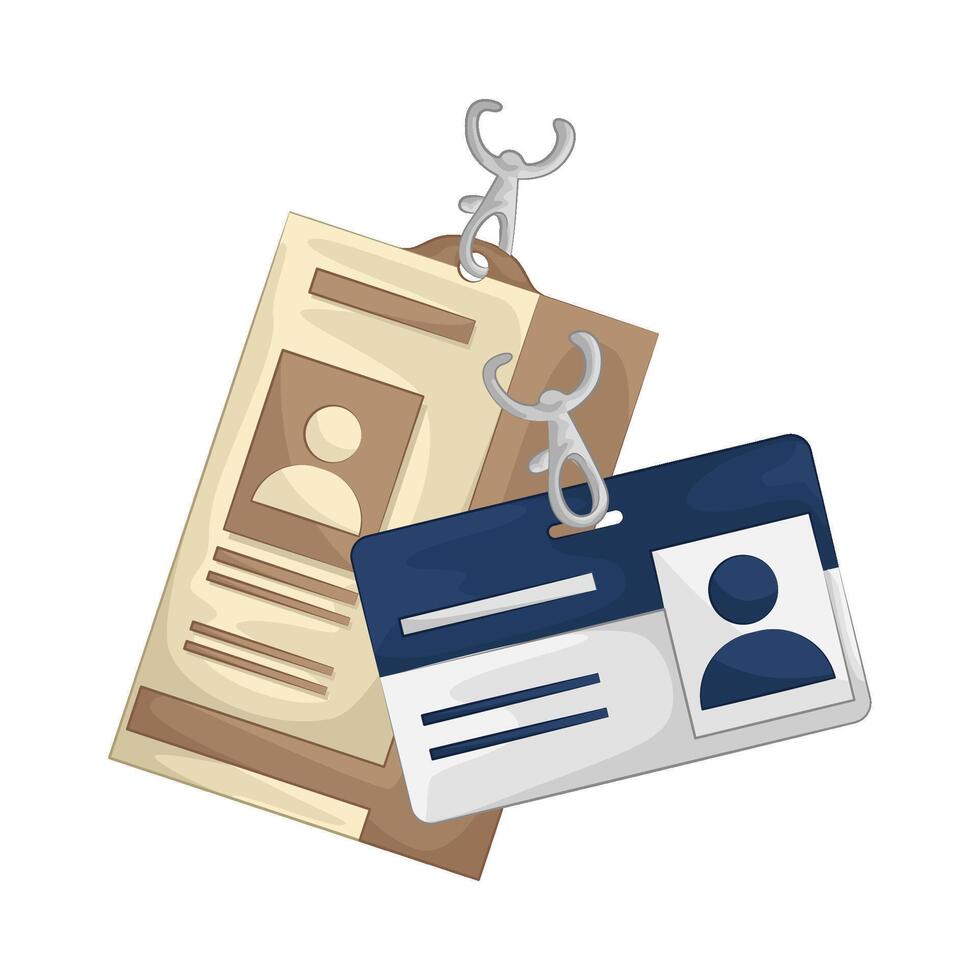 Illustration of id card vector