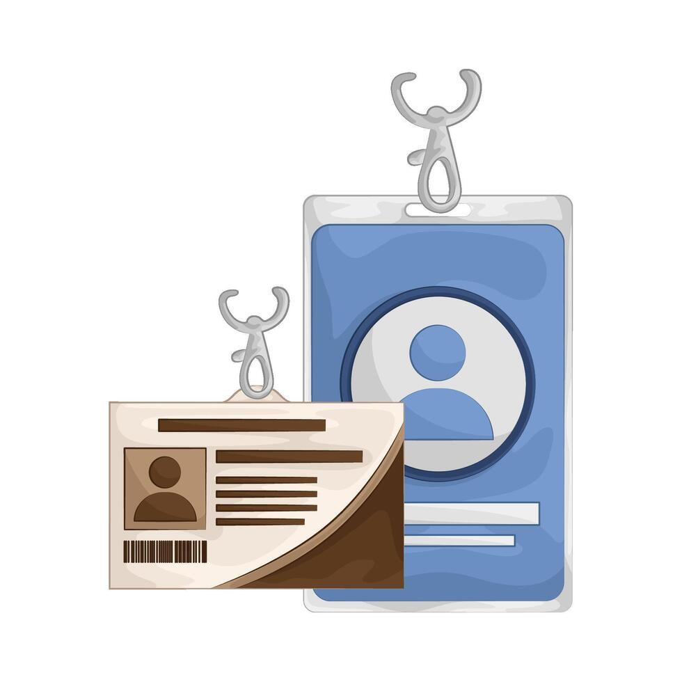 Illustration of id card vector
